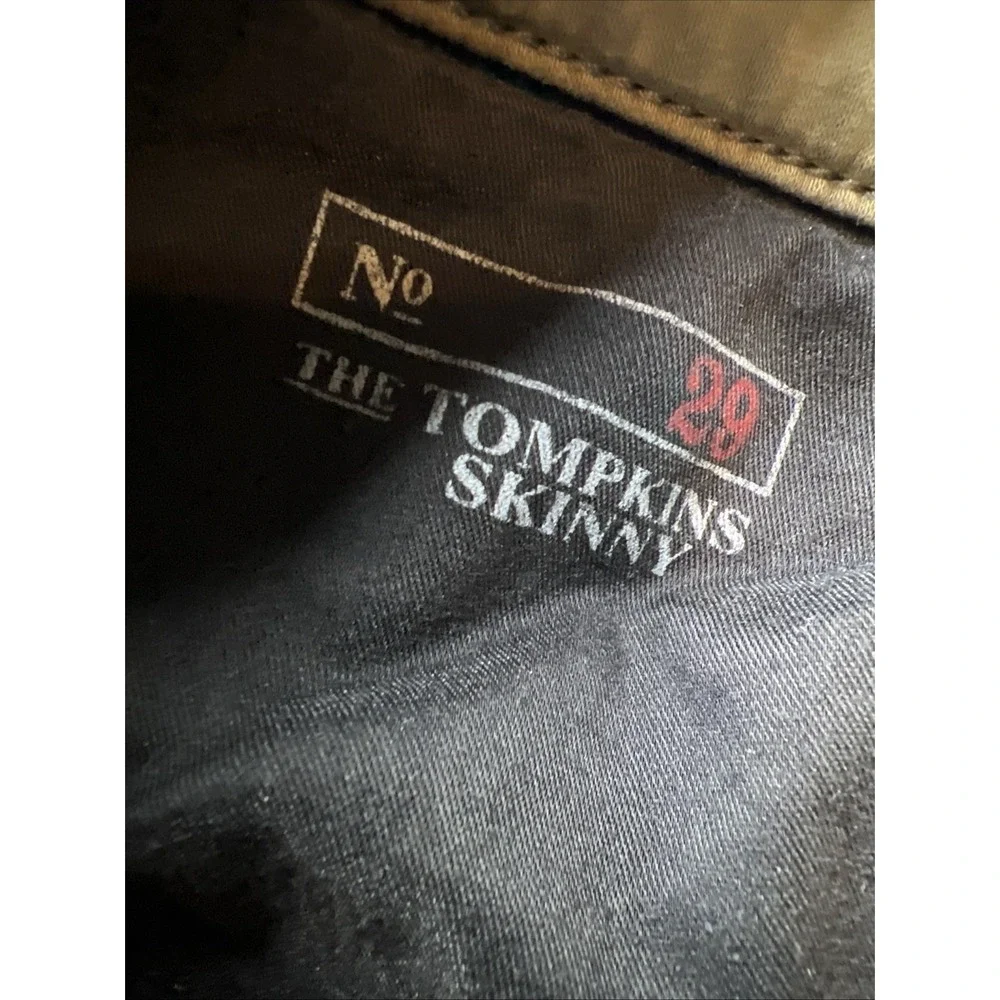 Polo Ralph Lauren Olive Green Denim Tompkins Skinny Jeans Mens 29 Pants MidRise